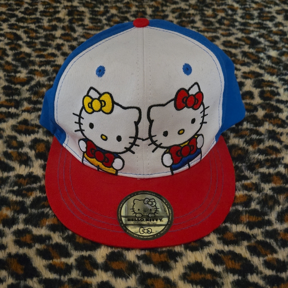 Hello Kitty Adult Cap - Red, Blue, White